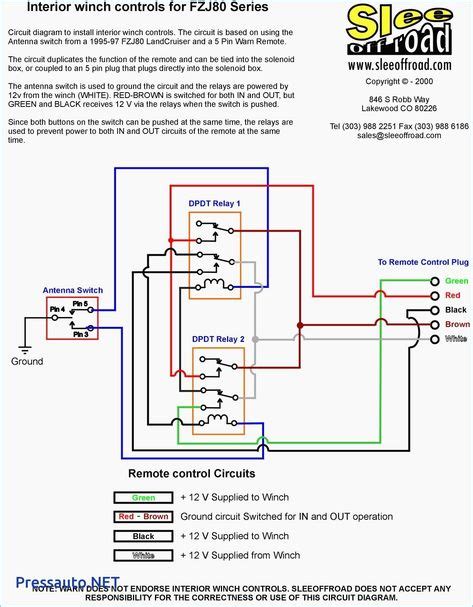 unique winch contactor wiring diagram  images