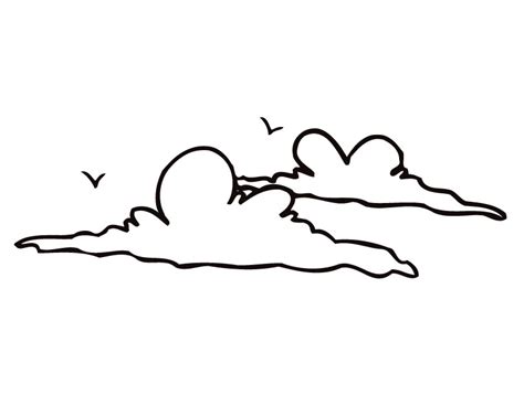 printable cloud coloring page  freshcoloring clipart