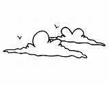 Coloring Cloud Pages Colouring Cartoon Template Blowing Wind Popular sketch template