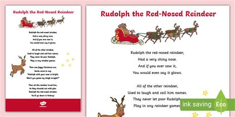 rudolph  red nosed reindeer song lyrics