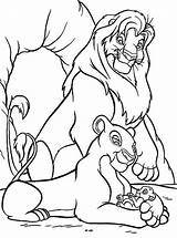 Simba Mufasa Lion King Coloring Nala Pages Cave Front Disney Book Colouring Ggg Kids Popular Color Adult Sheets sketch template