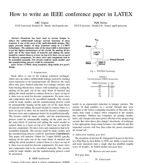ieee conference paper  latex tech freemindscafe