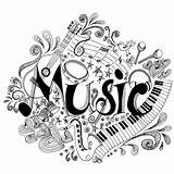 Music Coloring Zentangle Mandala Pages Printable Musik Notes Note Adult Colouring Doodle Choose Board Für Designs sketch template