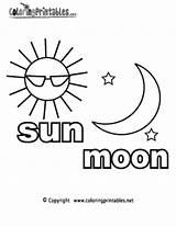 Coloring Moon Pages Goodnight Sun English sketch template