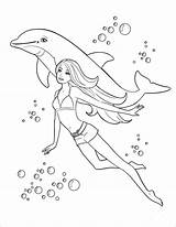 Barbie Dolphin sketch template