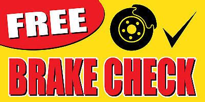 brake check banner sign fix repair brakes auto car shop mechanic ebay