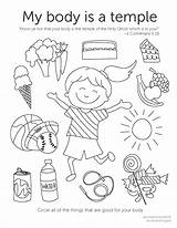 Coloring Kids Temple Body Pages August Activity Come Follow Lesson Primary Lds sketch template