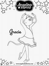 Ballerina Gracie Viki Alice sketch template