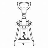 Corkscrew Isolated sketch template