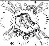 Roller Coloring Skating Skate Skates Pages Derby Sheets Colouring Rollers Template Rollerskates Rink Sketch Color Party Excitement Bilder Disco Rollschuhe sketch template