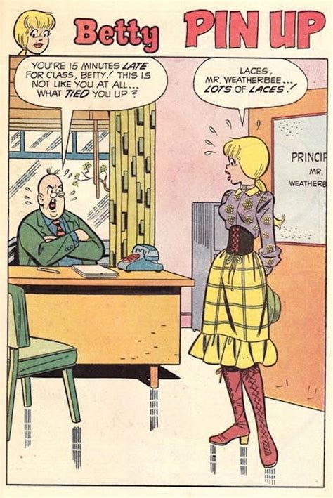 an old comic strip with a woman talking to a man in front of a desk
