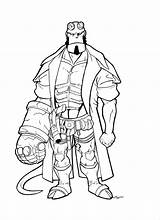 Hellboy Coloring Pages Printable Getcolorings Color Print sketch template