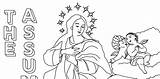 Assumption Mary Shalone sketch template