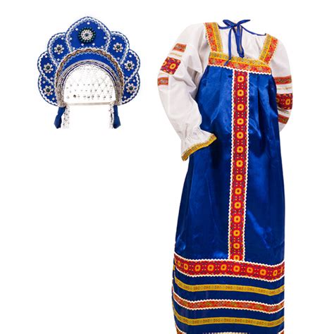 Alyonushka Russian Traditional Costume Sundress And Headdress