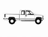 Chevy Ford Cliparts Lifted Outlines Clipground Chevytruck Bianoti Enregistrée sketch template