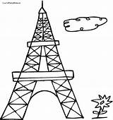 Tower Eiffel Coloring Pages Drawing Kids Outline Paris Getdrawings Getcolorings Printable Color sketch template
