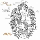 Coloring Angel Pages Adults Printable Angels Book Adult Color Fairy Norma Burnell Print Sheet Colouring Fairies Zentangles sketch template