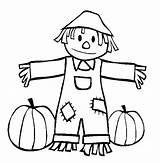 Scarecrow Coloring Pages Fall Printable Color Getcolorings Print sketch template