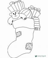 Christmas Coloring Pages Printable Stocking Kids Stockings Patterns sketch template