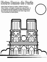 Coloring Notre Dame Pages France Paris Printable Kids Print Around Coloringpagebook Countries Color Sheet Coloringpages101 Book French Město Francie Books sketch template