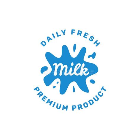 milk logo vector   fresh milk product  business stock vector