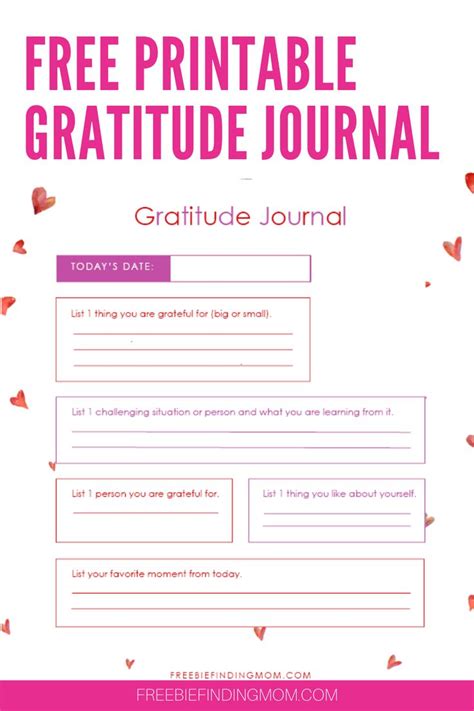 printable gratitude journal template gratitude journal printable