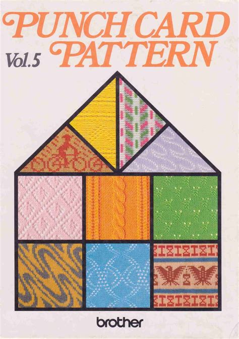 vintage brother punchcard pattern vol 5 book for all 24 stitch etsy