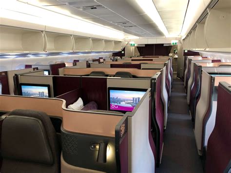qatar airways   qsuites cabin  boarding