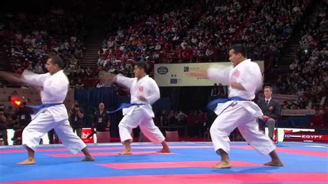 2 2 Bronze Male Team Kata Egypt Vs Peru Wkf World Karate