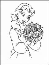Beast Coloring Beauty Belle Pages Disney Animated Girl sketch template