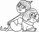 Coloring Sadness Coloringpages101 sketch template