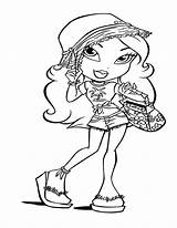 Bratz Coloring Pages Printable Smart Print Dolls Kids Color Clipart Book Girls Princess Colouring Sheets Clip Hellokids Halloween Library Yasmin sketch template