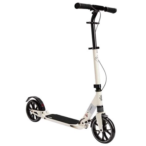 oxelo town xl adult scooter ivory decathlon