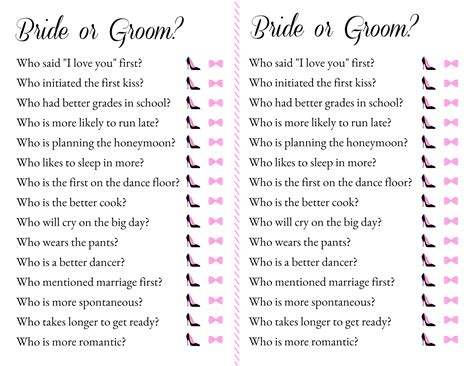 engagement party games printable   printable templates