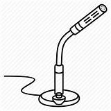 Drawing Microphone Line Mic Headphones Paintingvalley Drawings sketch template