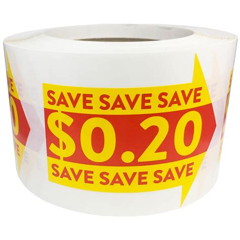 save  cents money arrow deal stickers instocklabelscom