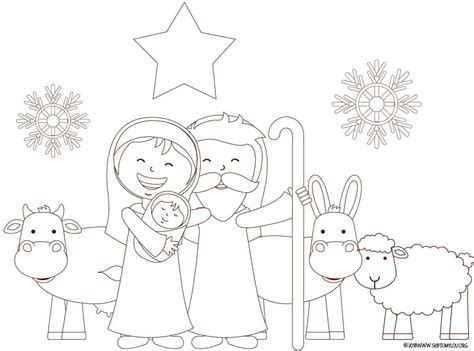 nativity coloring pages skip   lou