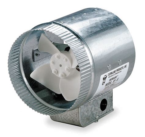 tjernlund galvanized steel axial duct booster fits duct    voltage  cef