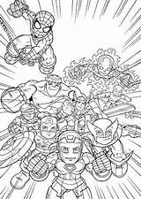 Coloring Pages Super Hero Superhero Printable Avengers Squad Marvel Choose Board Colouring sketch template