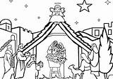 Nativity Coloring Scene Pages Christmas Drawing Printable Kids Moments Precious Simple Cool2bkids Adults Manger Color Book Drawings Print Getcolorings Jesus sketch template