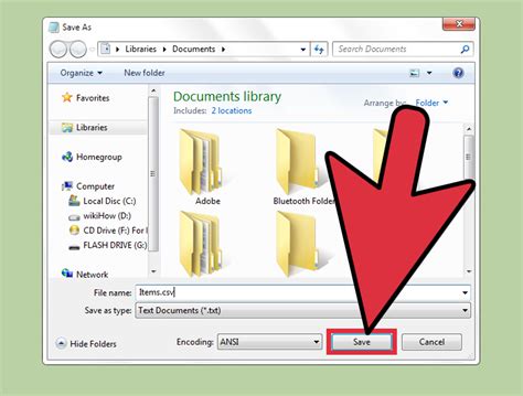 create  csv file  steps  pictures wikihow
