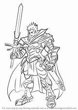 Knight Demon Draw Slaying Vanguard Cardfight Drawing Lohengrin Step Tutorials Anime Drawingtutorials101 Manga sketch template