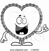 Clipart Valentine Heart Doily Mascot Idea Cartoon Thoman Cory Vector Outlined Coloring Royalty 2021 sketch template