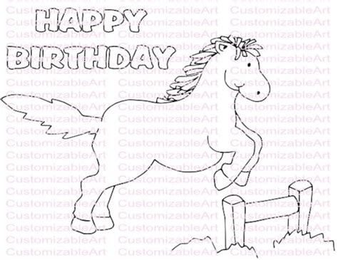 horse birthday horse birthday party horse party  customizableart