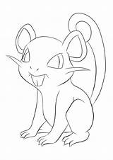 Pokemon Rattata Coloring Pages Drawing Generation Color Simple Books Easy Cute Print Kids sketch template