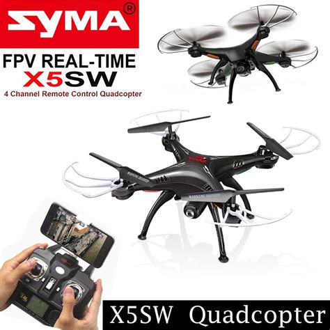 syma xsw fpv ch rc quadcopter wifi mp camera real time drone rtf black quadcopter rc