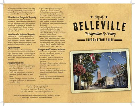 designation  listing guide  city  belleville issuu