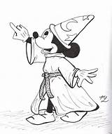 Mickey Coloring Sorcerer Pages Mouse Inky Thing Deviantart 67kb Template sketch template