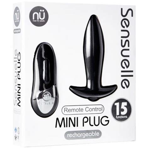 Sensuelle Remote Control Mini Waterproof Buttplug Black Sex Toys At