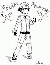 Ash Pokemon Coloring Ketchum Pages Xy Drawing Trainer Outfit Getdrawings Color Deviantart Popular Getcolorings Coloringhome Attractive sketch template
